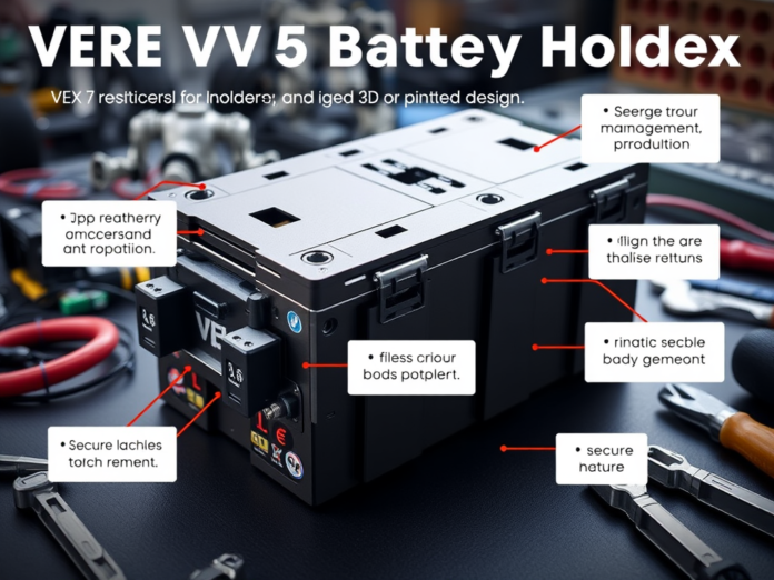 vex v5 battery holders 3d print